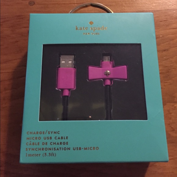 NIB Kate Spade 3.3' Micro USB charge & sync cable - Picture 4 of 5